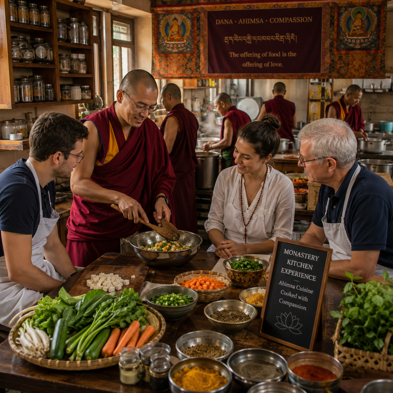 Buddhist Monastery Kitchen Experience