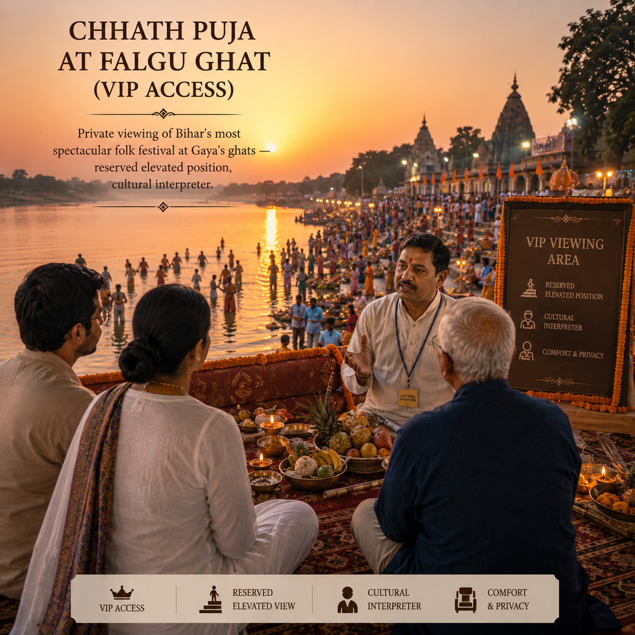 Chhath Puja at Falgu Ghat (VIP Access)